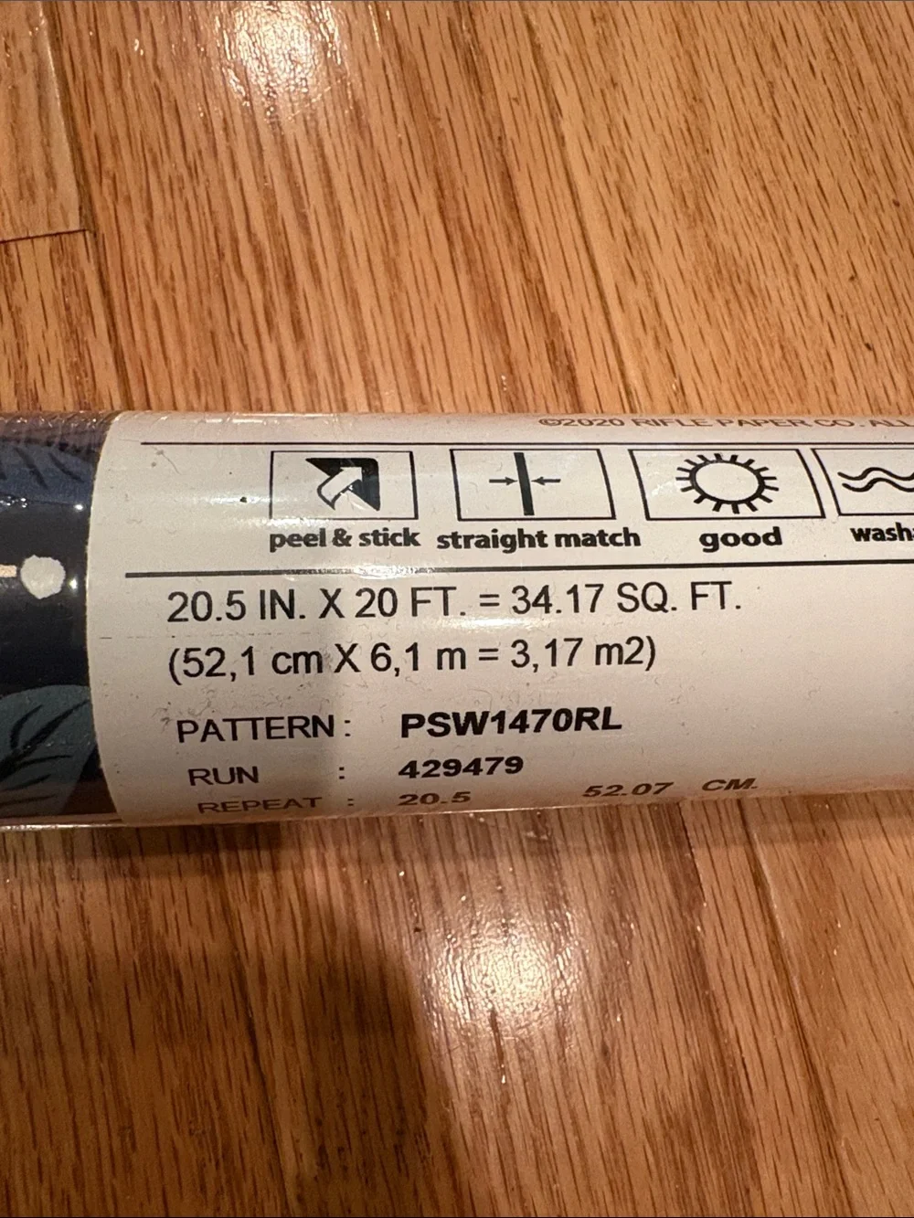 Rifle Paper Co. Peel + Stick Wallpaper Roll in Navy Blue